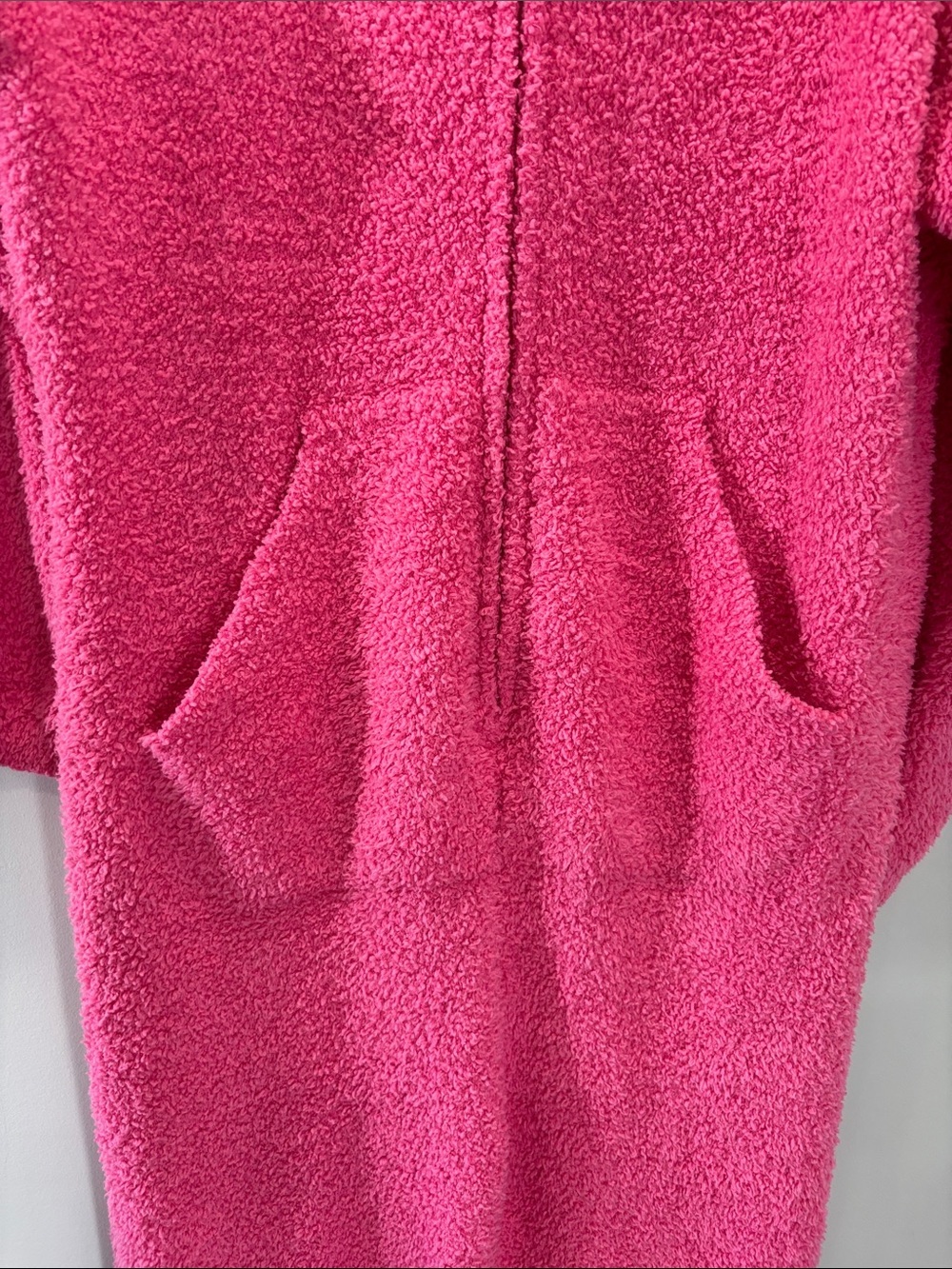 SKIMS Cozy Knit Unisex Hooded Half Zip Boucle Onesie Cotton Candy XL - Picture 6 of 10